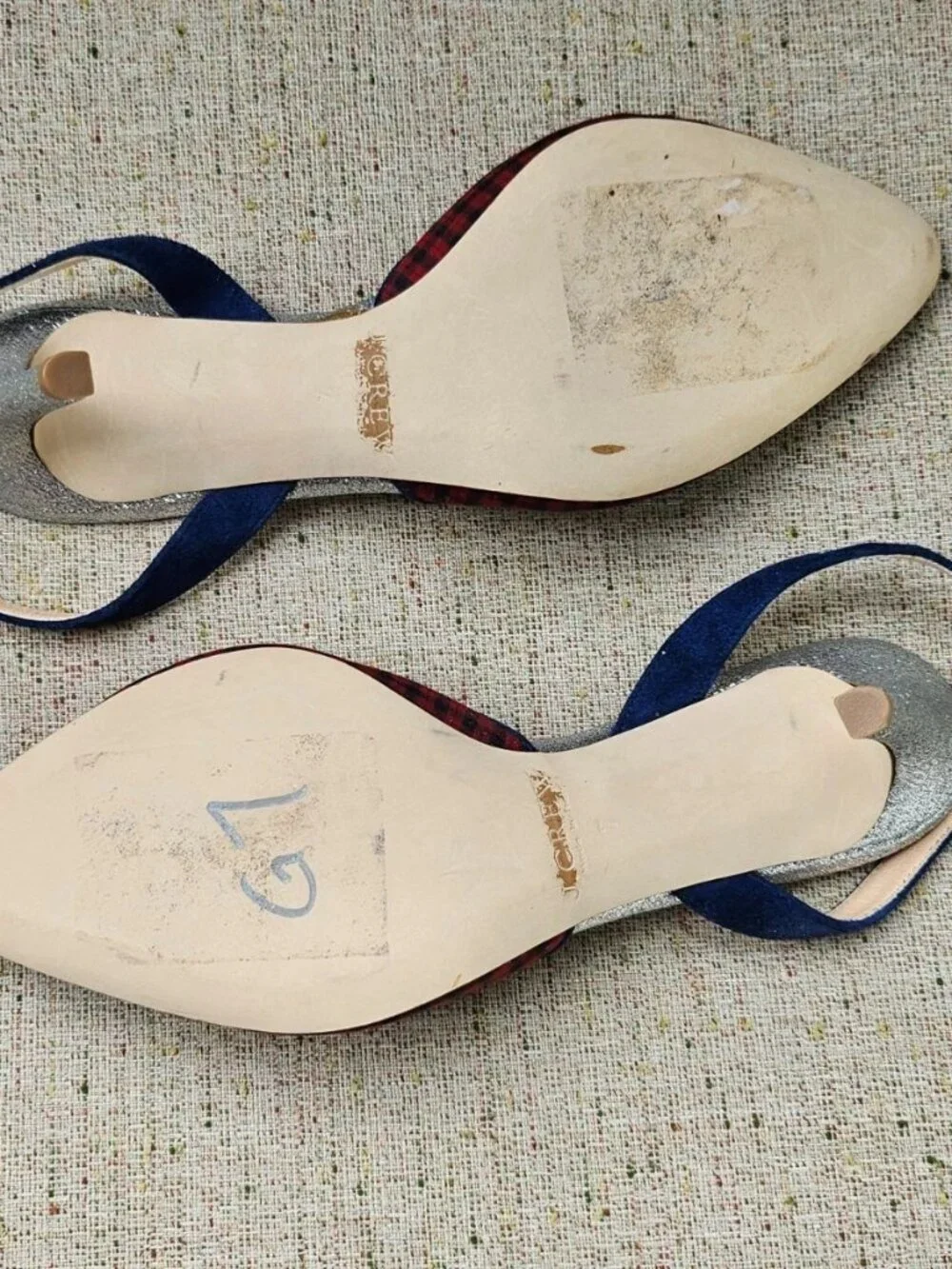 J.Crew Women Heels Pump Shoes Fabric Upper Sandal Made in Italy Size 7